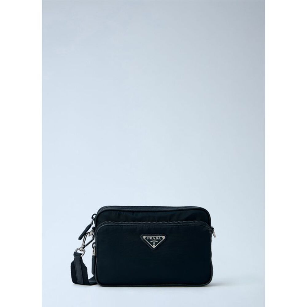 Prada Men Re-Nylon And Saffiano Leather Crossbody Bag